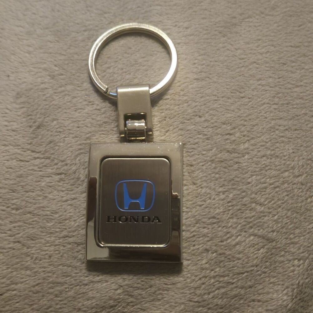 Vintage Honda Silver Tone Metal Keychain Key Fob **Martin Honda**